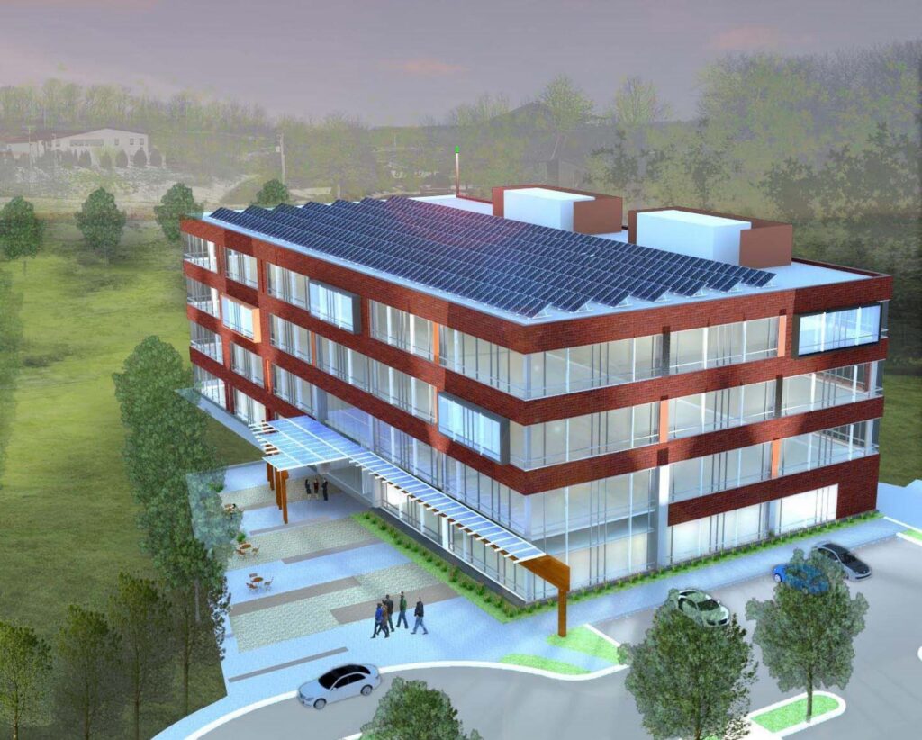 Rendering image of Waldron's Beacon 1 office building